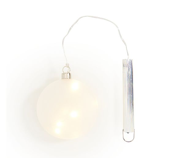 LED glass medallion "Matt" with timer 6/18 hrs.