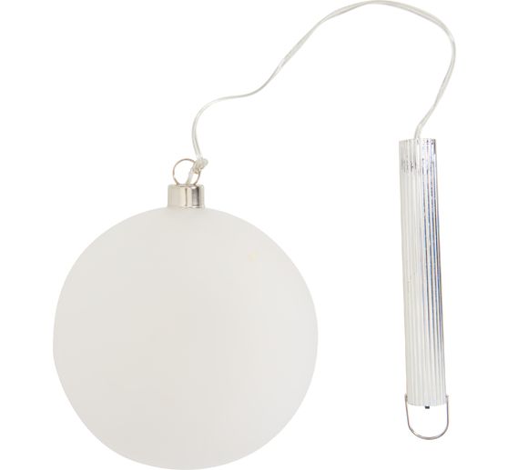 LED glass medallion "Matt" with timer 6/18 hrs.