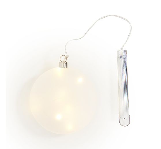 LED glass medallion "Matt" with timer 6/18 hrs.