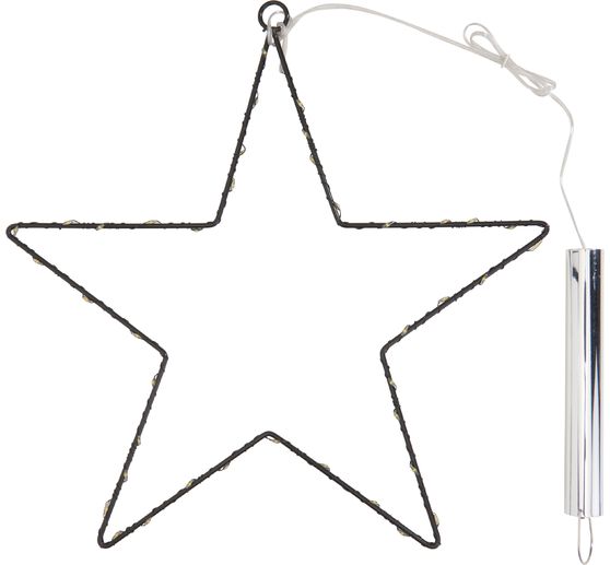 Metal star with LED mini lights incl. timer 6/18 hrs.