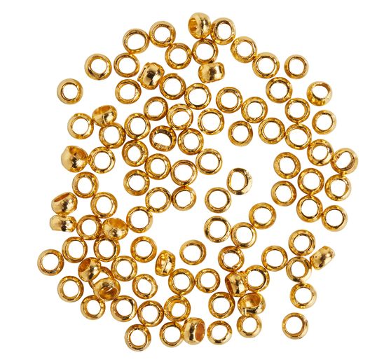 Crimp beads, round, Ø 2 mm