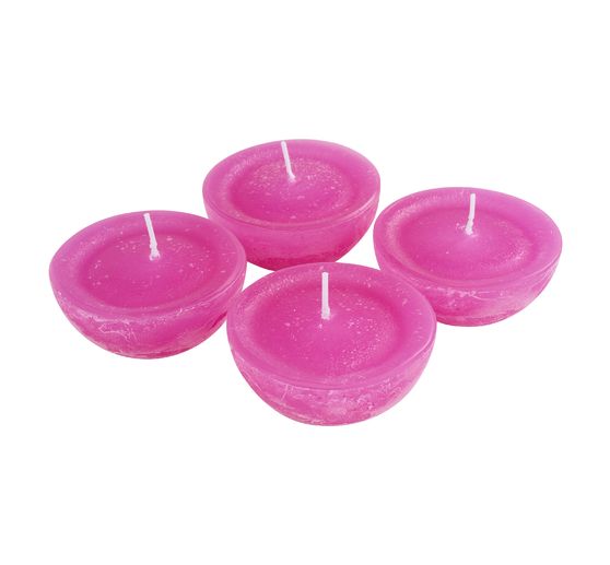 Floating candles rustic "Large", 4 pieces