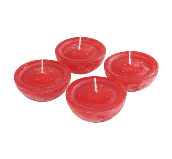 Floating candles rustic "Large", 4 pieces