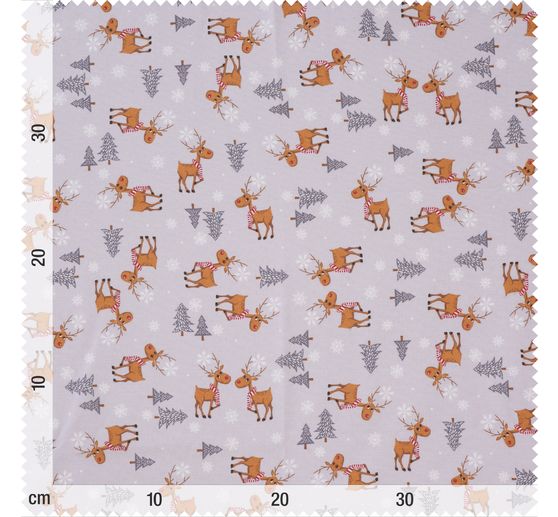 Cotton fabric "Red Nose Reindeer"