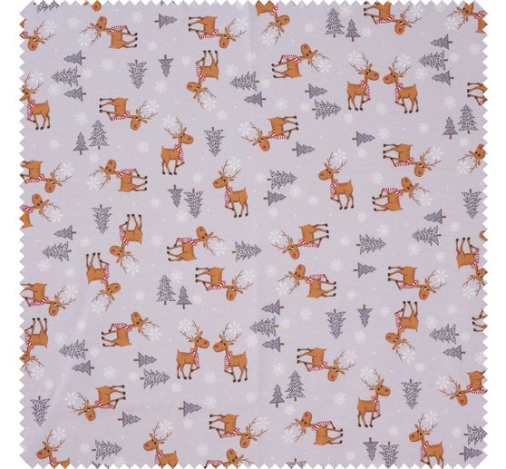 Cotton fabric "Red Nose Reindeer"