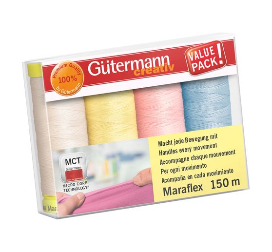 Sewing thread set Maraflex, 4 spools
