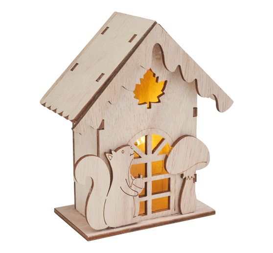 VBS Wooden building kit "Autumn house", incl. LEDs