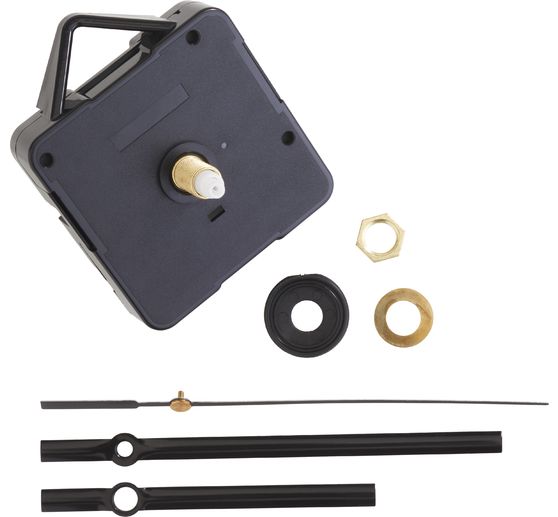 Quartz clockwork with hands