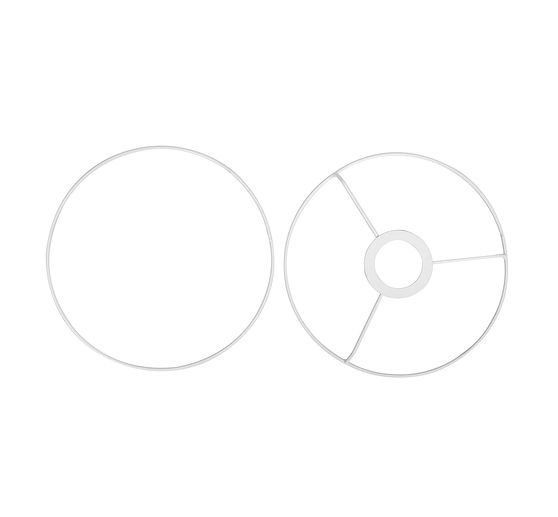 VBS Kroužky na lampy, bílé, Ø 20 cm
