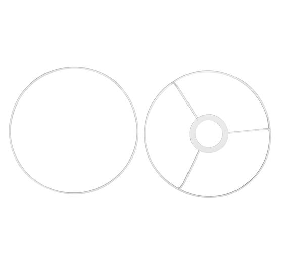 VBS Kroužky na lampy, bílé, Ø 40 cm