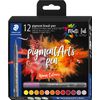 STAEDTLER Pigment brush pen, set of 12 Warm Colours