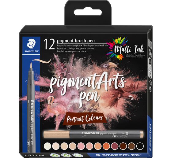 STAEDTLER Pigment brush pen, set of 12