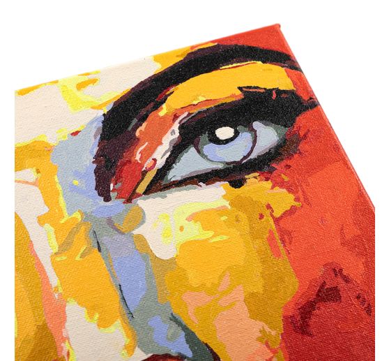 Painting by numbers on stretched canvas, 30 x 30 cm