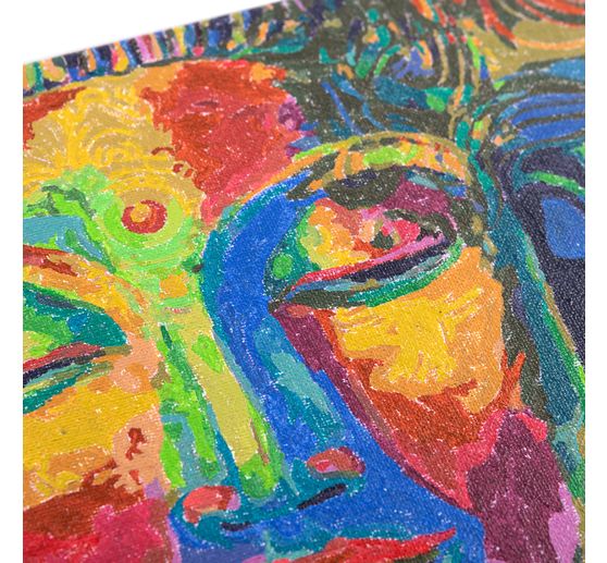 Painting by numbers on stretched canvas, 30 x 30 cm