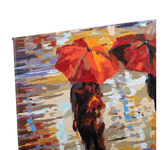 Painting by numbers on stretched canvas, 30 x 30 cm