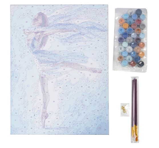 Painting by numbers on stretched canvas, 30 x 40 cm