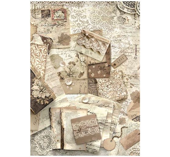 Motif straw silk "Old Lace"