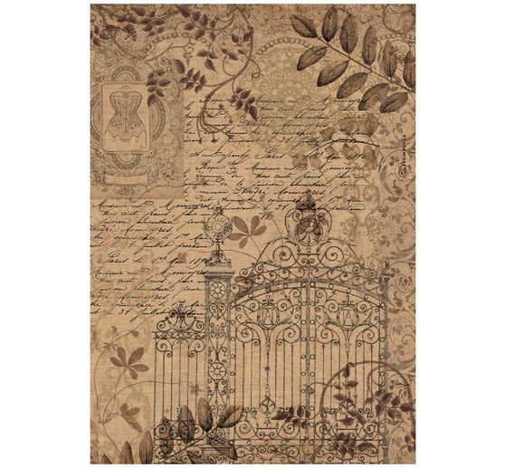 Motif straw silk "Old Lace"