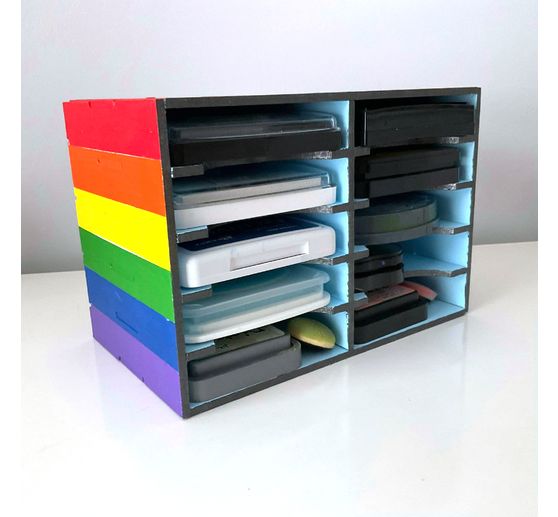 Flexio "Polštářky na razítka", 10 přihrádek