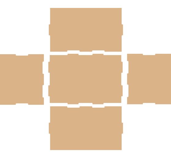 Flexio "Box", -dílný, MDF dřevo