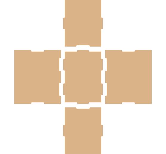 Flexio "Box", -dílný, MDF dřevo