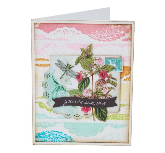 Sizzix Framelits Punching template and Clear Stamps by 49 and Market