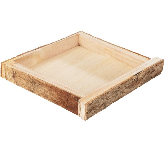 VBS Decorative tray with bark