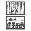 Stencil set, 2 parts Winter Scene