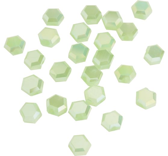 Glass cut beads hexagon