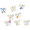 Glass cut beads butterflies Crystal AB
