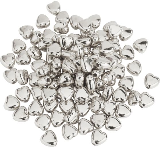 Plastic beads hearts