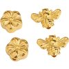 VBS Decoration pendant "Bee & Flower" 24 carat, gold-plated