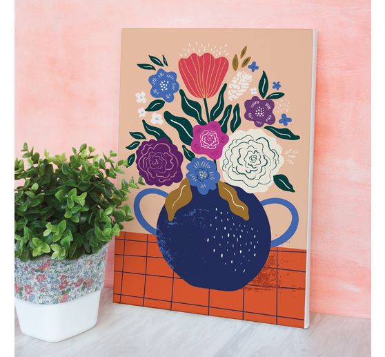 Painting by numbers, stretched canvas