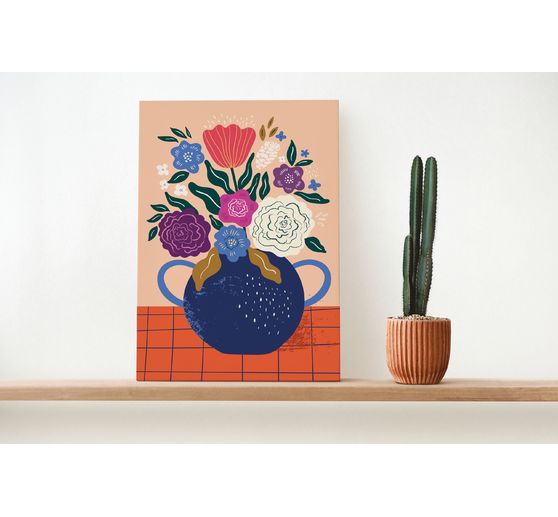 Painting by numbers, stretched canvas