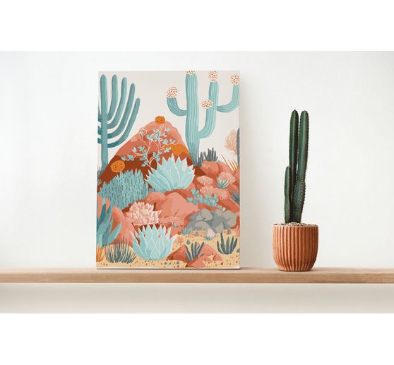 Painting by numbers, stretched canvas