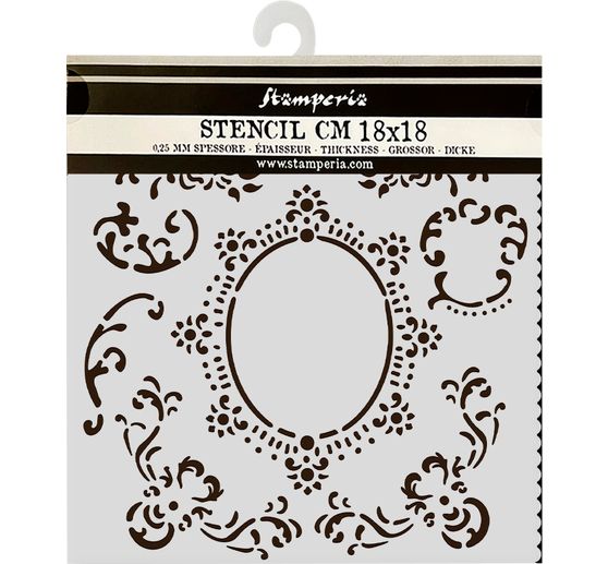 Stencil "House of Roses", 18 x 18 cm