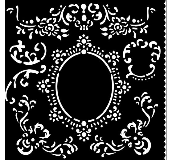 Stencil "House of Roses", 18 x 18 cm