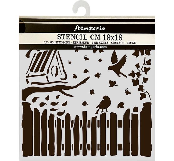 Stencil "House of Roses", 18 x 18 cm