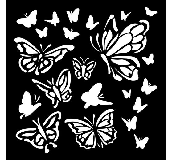 Stencil "House of Roses", 12 x 12 cm