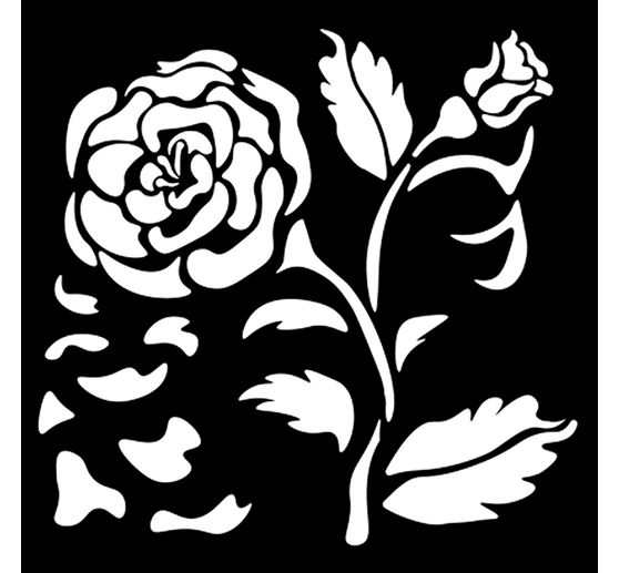 Stencil "House of Roses", 12 x 12 cm