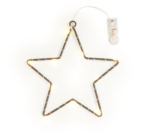 Kovová kroužková hvězda "Star" se světlem LED