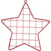 Metal ring star "Grid" Red