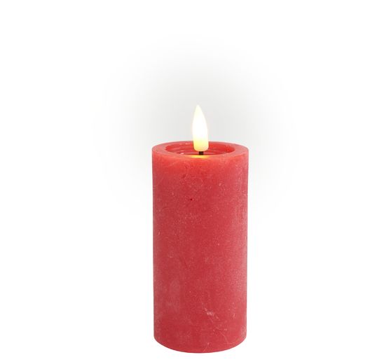 LED real wax candle "10 x 5 cm", with timer 6/18 hrs.