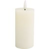 LED real wax candle "10 x 5 cm", with timer 6/18 hrs. Cream