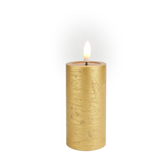 LED real wax candle "10 x 5 cm", with timer 6/18 hrs.