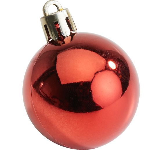 Plastic Christmas balls, 10 pieces, Ø 4.4 cm