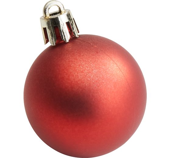 Plastic Christmas balls, 10 pieces, Ø 4.4 cm