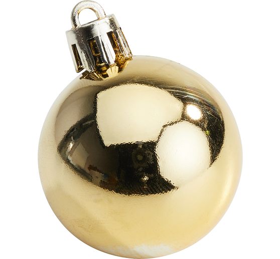 Plastic Christmas balls, 10 pieces, Ø 4.4 cm