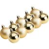 Plastic Christmas balls, 10 pieces, Ø 4.4 cm Gold