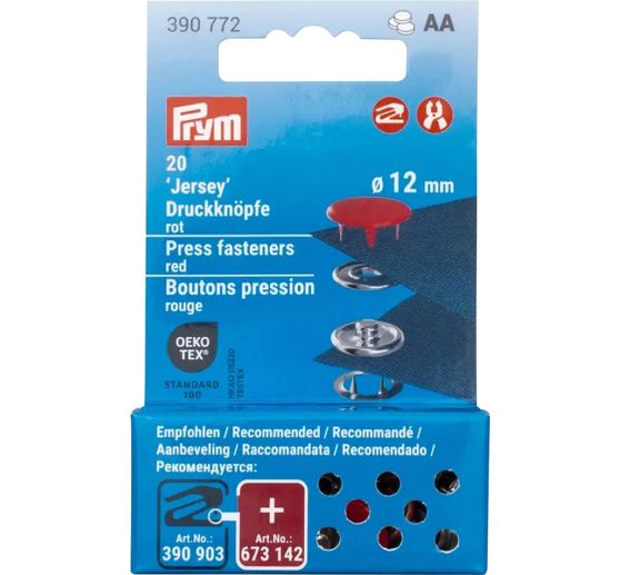 Prym Push-studs Jersey, 12 mm, 20 pieces (en)